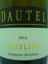 Dautel Riesling 2013*** Besigheimer Wurmberg, QbA Württemberg Weisswein trocken 0,75l