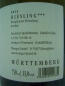 Preview: Dautel Riesling 2013*** Besigheimer Wurmberg, QbA Württemberg Weisswein trocken 0,75l