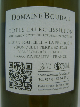 Domaine Boudau Le Clos 2022 Blanc, AOP Côtes du Roussillon, Weißwein, trocken, 0,75l