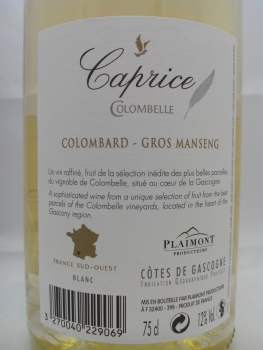 Producteurs Plaimont Caprice Colombelle 2019, Colombard - Gros Manseng, IGP Côtes de Gascogne, Weißwein, trocken, 0,75l
