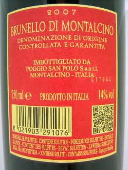 Poggio San Polo Brunello di Montalcino 2010, DOCG Brunello di Montalcino, Rotwein, trocken, 0,75l,  94+PP