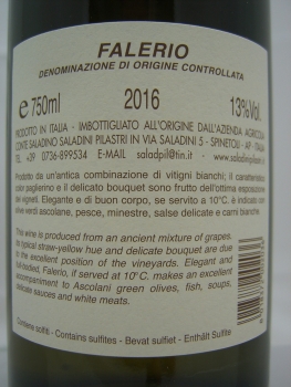 Saladini Pilastri Falerio 2021, DOC Falerio, Weißwein trocken 0,75l