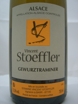 Domaine Vincent Stoeffler Gewurztraminer 2020, AC Alsace, Weißwein, halbtrocken, 0,75l