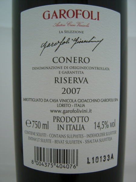 Garofoli La Selezione 2007 Rosso Conero DOCG Riserva Rotwein trocken 0,75l