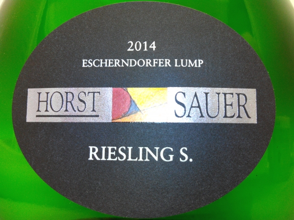 Horst Sauer Riesling S. 2015 Escherndorfer Lump, QbA Franken, Weißwein trocken 0,75l