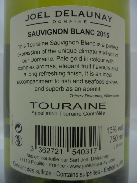 Domaine Joel Delaunay, Sauvignon Blanc 2022, AP Touraine, Weißwein, 0,75l