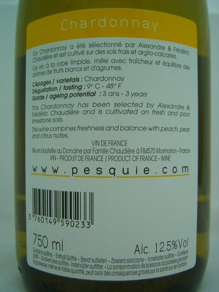Château Pesquié Chardonnay 2022 Vin de France Weißwein 0,75l