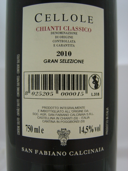 San Fabiano Calcinaia Cellole 2015 DOCG Chianti Classico Gran Selezione, Rotwein trocken 0,75l